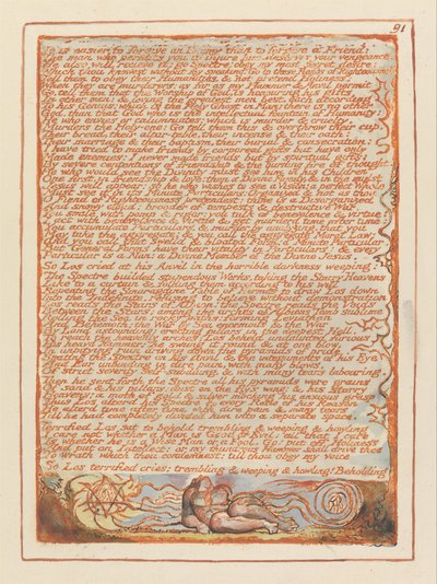 Jérusalem, Planche 91 - William Blake